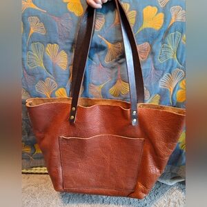 Portland Leather Large Tote, Rare "Sedona" NWOT